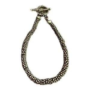 Silver Heart Chain Bracelet Cord Style Minimalist Boho